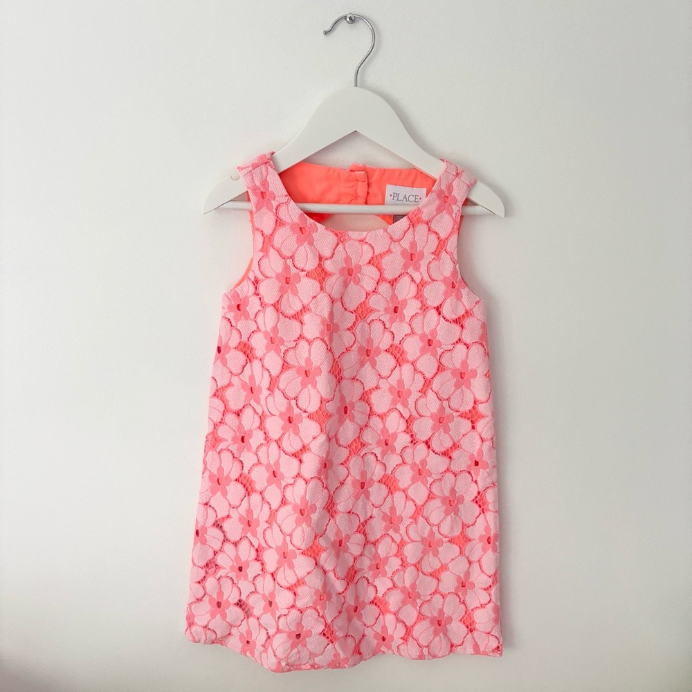PLACE Pink and White Floral Casual Dress